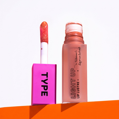 42672818946126, Type Beauty Light Up Lip Lustre in Obsession - open tube and applicator