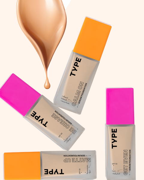 "ACE YOUR BASE BUNDLE with serum foundation products and a liquid splash."
