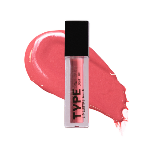 Light Up Lip Lustre Mini with shiny pink lip gloss swatch.