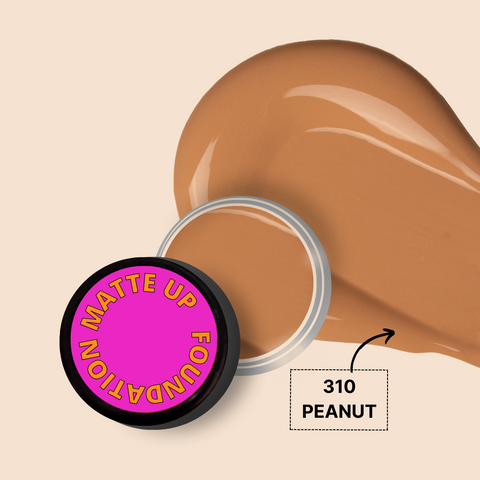 MATTE UP FOUNDATION MINI in shade 310 Peanut with swatch
