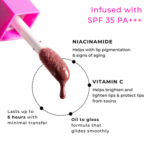 42672818913358, Type Beauty Light Up Lip Lustre in Self Made - SPF 35 PA+++ benefits and ingredients