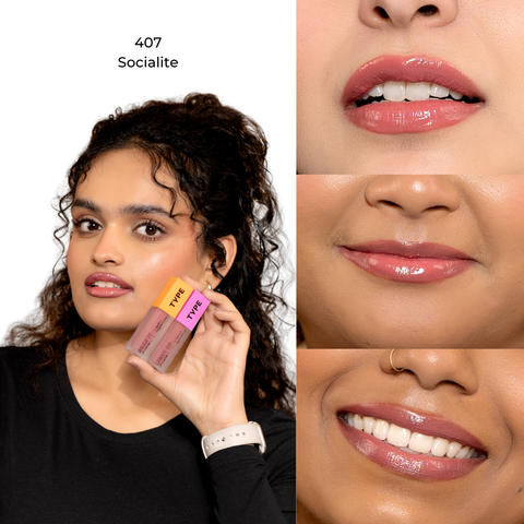 42672819241038, Type Beauty Soak It Lip Lustre in Socialite - on-model lip swatches