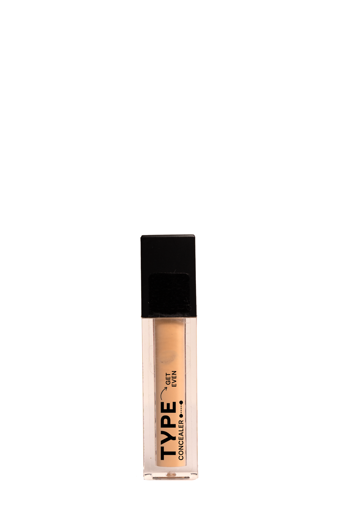 GET EVEN CONCEALER MINI in transparent packaging with black lid.