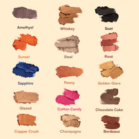 EYE LIGHT EYESHADOW STICK color swatches on a beige background.