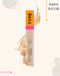 EYE LIGHT CONCEALER product with splash effect on a soft background.